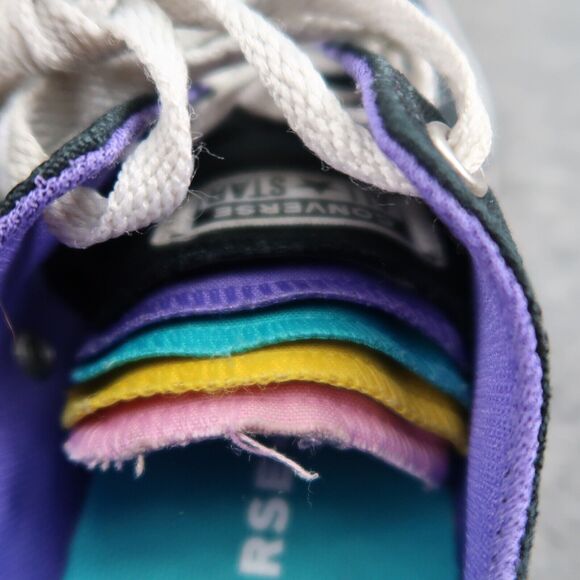 Converse Shoes Girls 3 Sneakers Chuck Taylor All Star Multi Tongue Casual Active - Picture 13 of 16